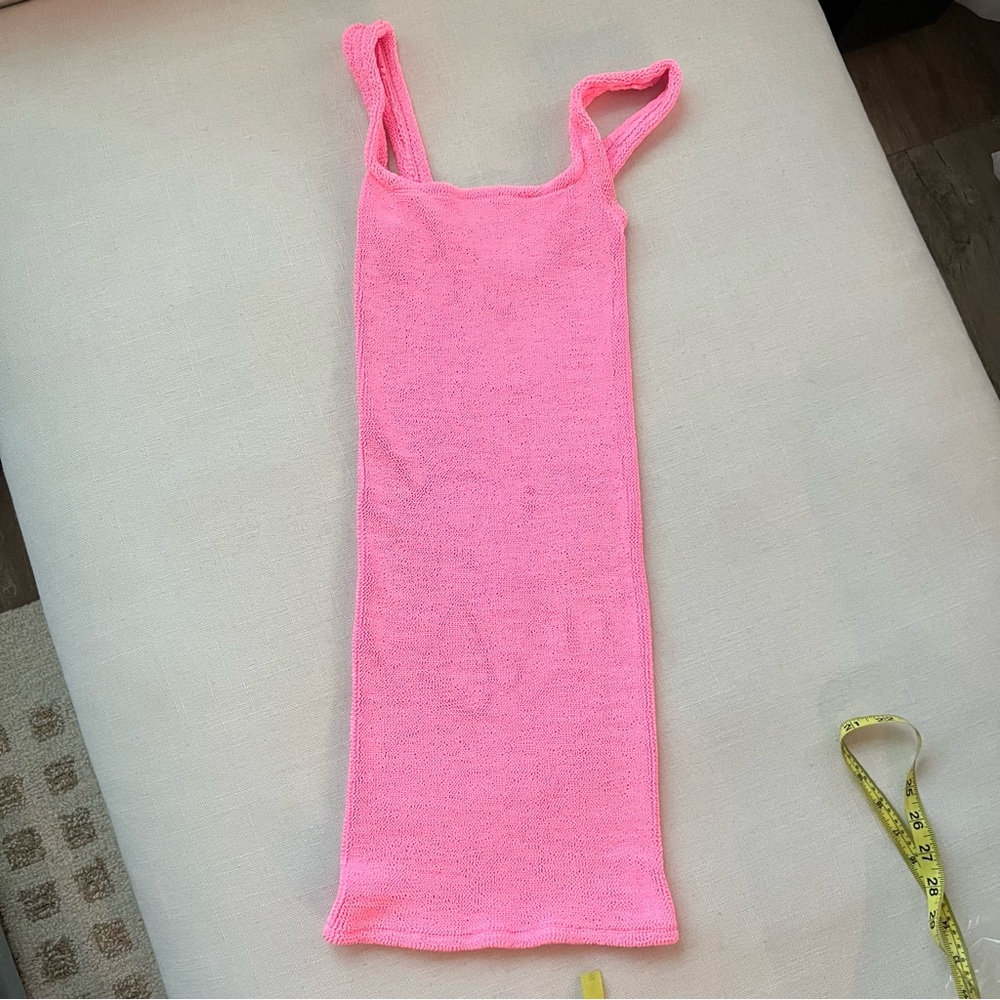 Hunza G bubblegum tank dress